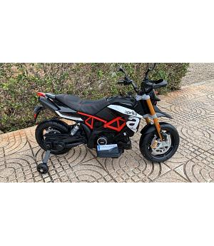 MOTO ELECTRICA INFANTIL ENDURO APRILIA DORSODURO 12V - INDA157-A007BLACK